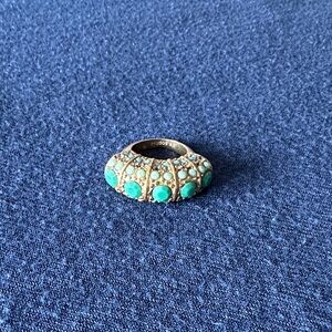Lia Sophia Turquoise and Gold Ring